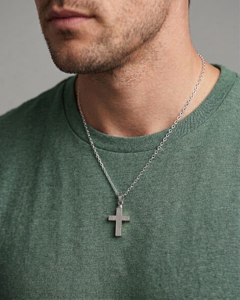 Cara Keepsakes Silver Pendant Urns Hammered Cross Pendant Urn