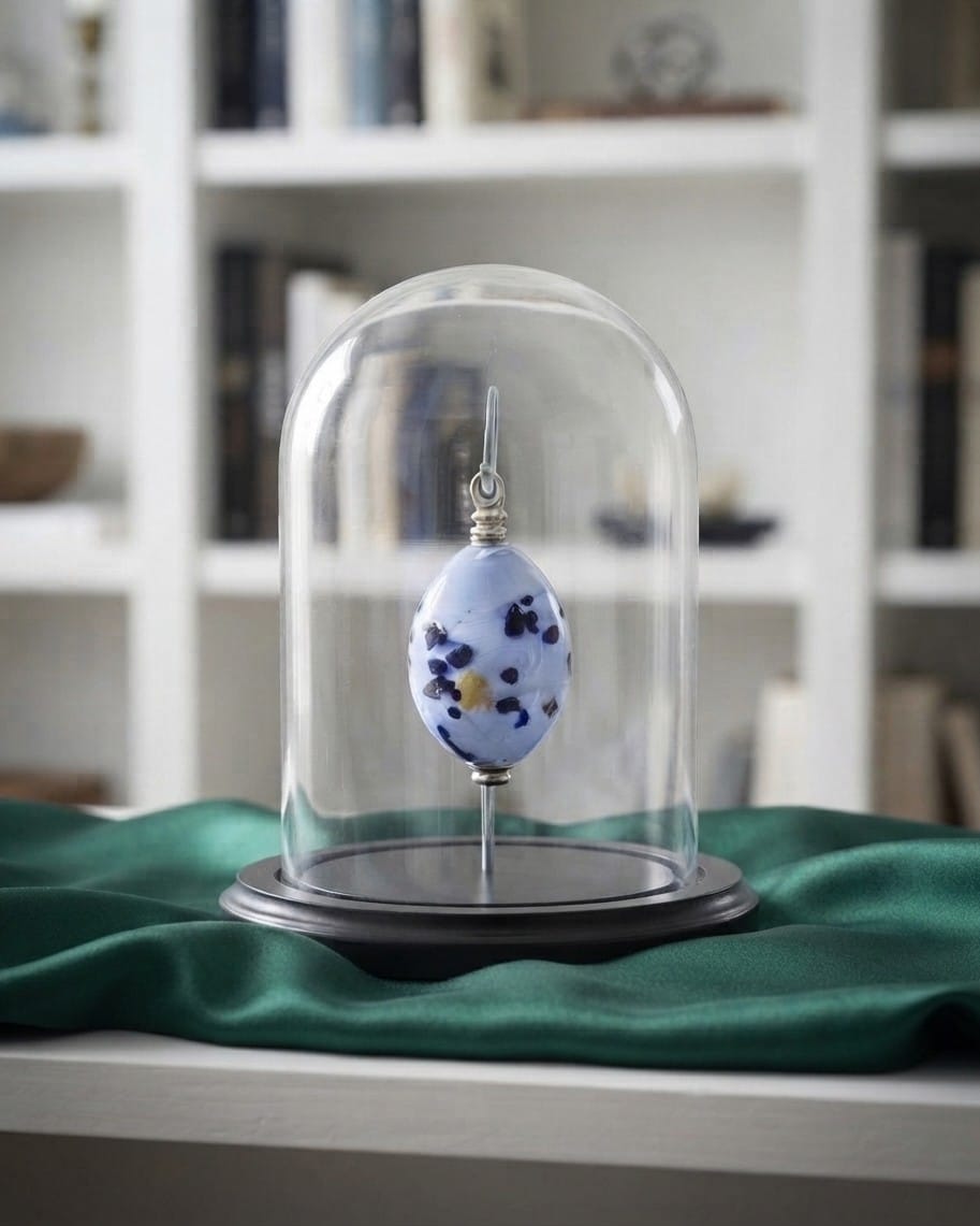 Cara Keepsakes Keepsake Urn Mini Urn with Glass Dome Keepsake Urn - "Ocean Mist"