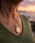 Cara Keepsakes Gold Locket Urns Gold Oval 'Wildflower' Locket Urn (10K)