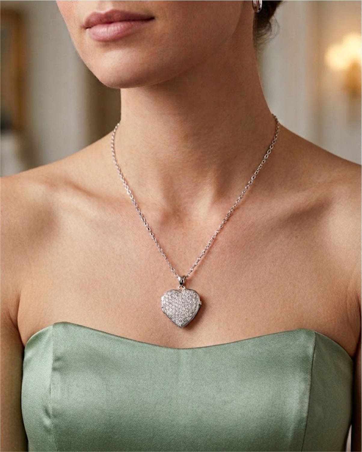 Cara Keepsakes Silver Locket Urns Eternal Light Locket Urn