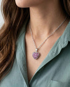 Cara Keepsakes Silver Locket Urns Silver Filigree Heart Locket Urn