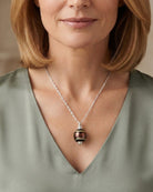 Cara Keepsakes Murano Glass Pendant Urns Murano Glass Pendant Urn - 'Gilded Dreams' Olive