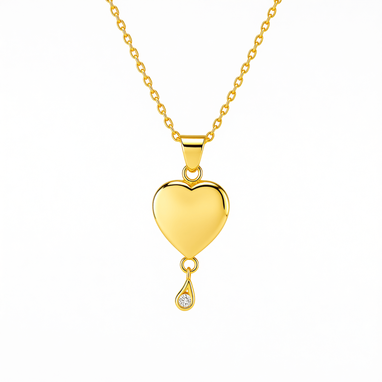 Cara Keepsakes Gold Pendant Urns Birthstone Heart Pendant Urn (10K)