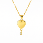 Cara Keepsakes Gold Pendant Urns Birthstone Heart Pendant Urn (10K)