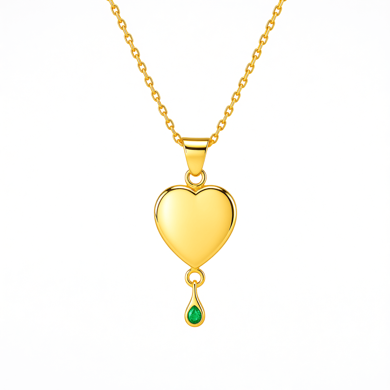 Cara Keepsakes Gold Pendant Urns Birthstone Heart Pendant Urn (10K)