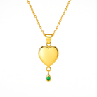 Cara Keepsakes Gold Pendant Urns Birthstone Heart Pendant Urn (10K)