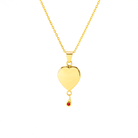 Cara Keepsakes Gold Pendant Urns Birthstone Heart Pendant Urn (10K)