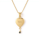 Cara Keepsakes Gold Pendant Urns Birthstone Heart Pendant Urn (10K)