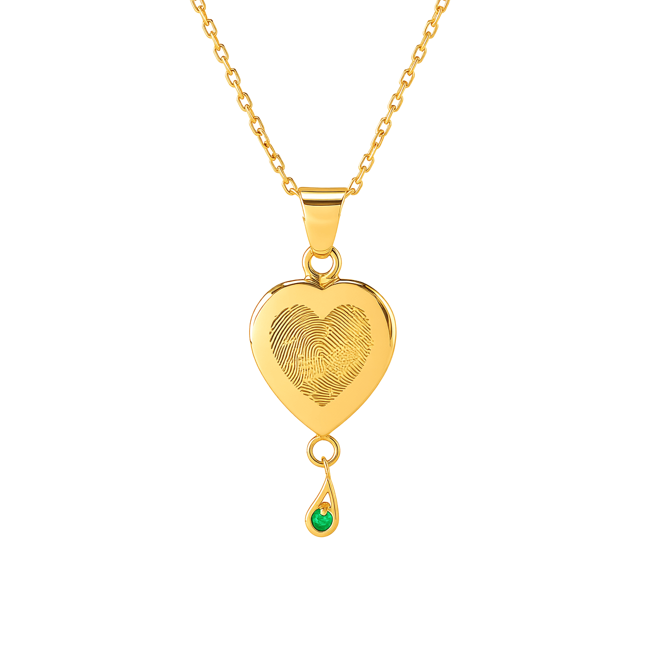 Cara Keepsakes Gold Pendant Urns Birthstone Heart Pendant Urn (10K)