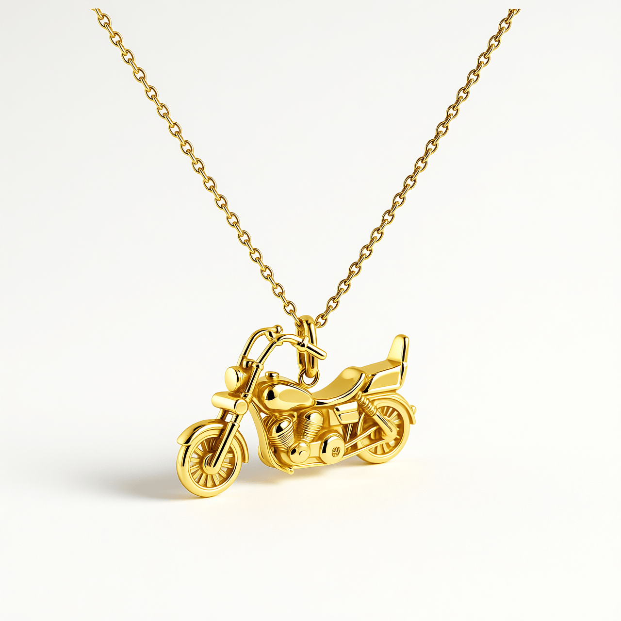 Cara Keepsakes Gold Pendant Urns Gold Motorcycle Pendant Urn (10K)