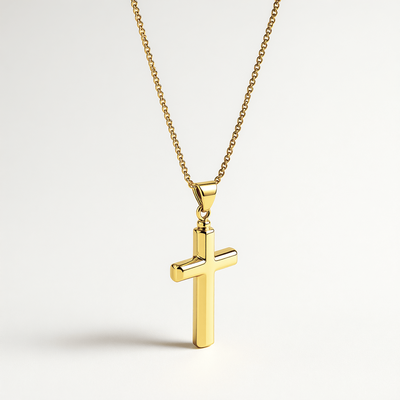 Cara Keepsakes Gold Pendant Urns Gold Cross Pendant Urn (10K)