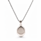 Cara Keepsakes Silver Pendant Urns Silver Oval Pendant Urn