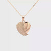 gold angel wing locket urn 360 degree view