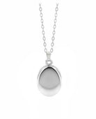 Cara Keepsakes Silver Pendant Urns Silver Oval Pendant Urn