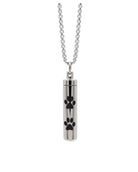 Cara Keepsakes Stainless Steel Stainless Steel Paw Print Cylinder Urn
