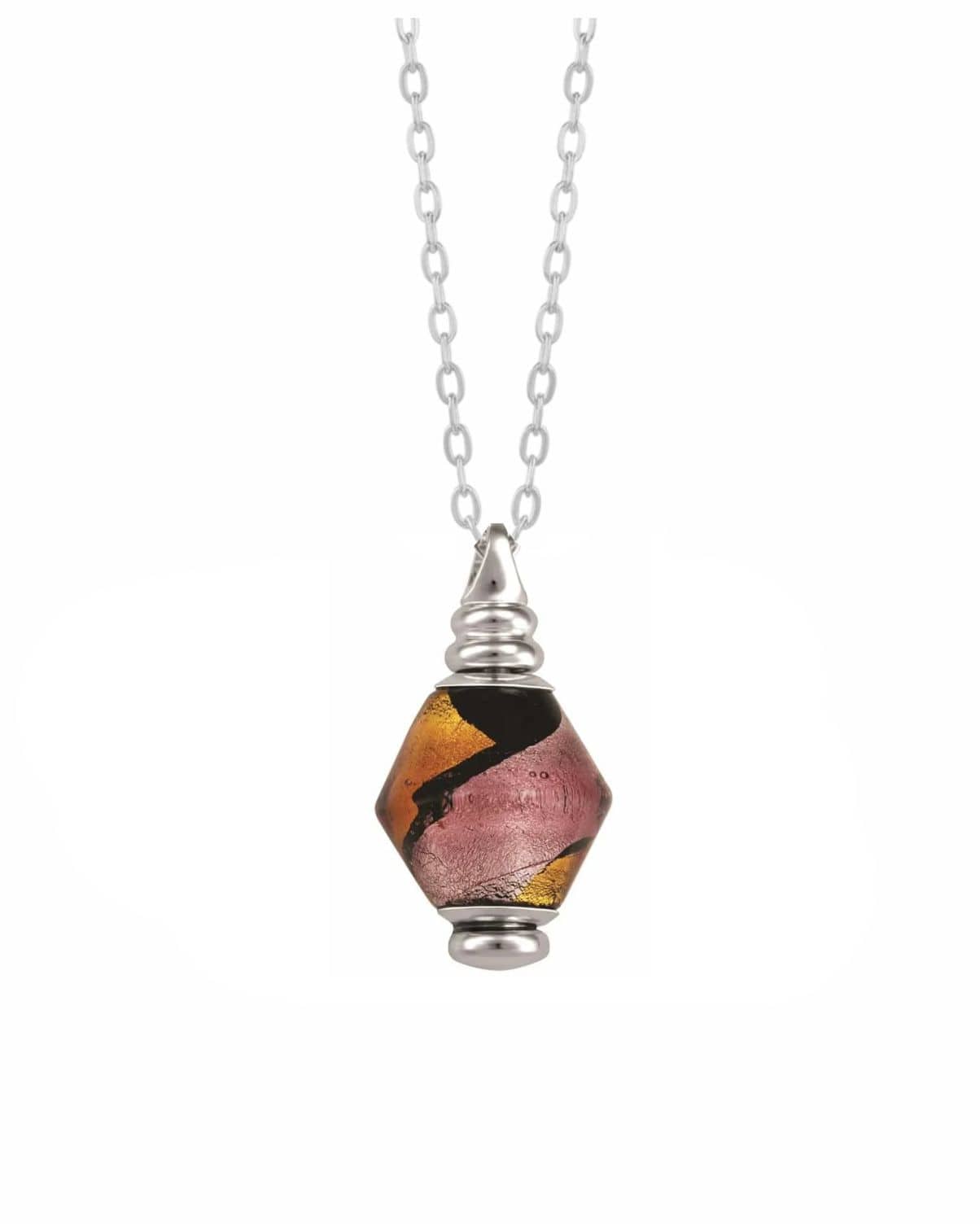 Cara Keepsakes Murano Glass Pendant Urns Murano Glass Pendant Urn - 'Eventide Rose'