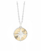 Cara Keepsakes Silver Pendant Urns Guiding Light Silver Compass Pendant Urn