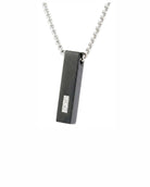 Cara Keepsakes Stainless Steel Black 3-Stone Block Urn