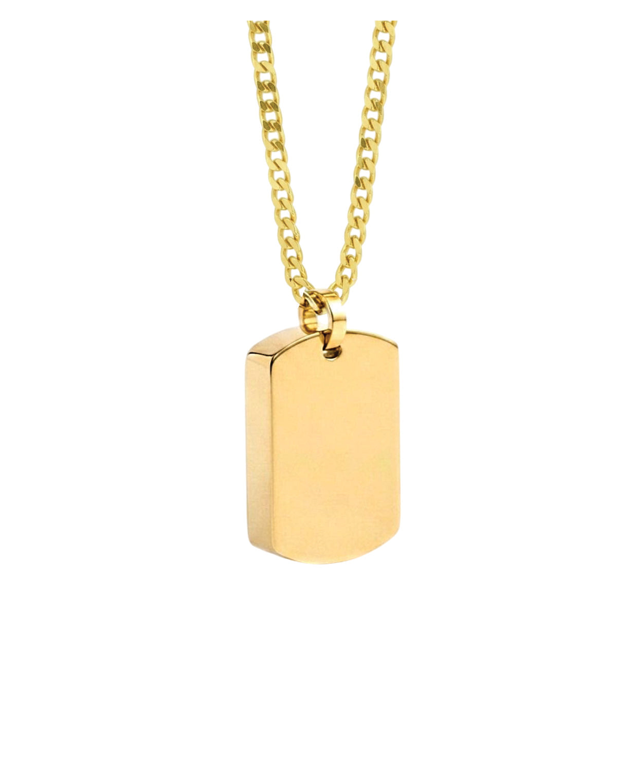 Cara Keepsakes Stainless Steel Gold-Plated Stainless Steel Tag Pendant Urn