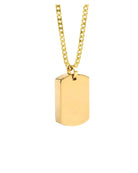 Cara Keepsakes Stainless Steel Gold-Plated Stainless Steel Tag Pendant Urn