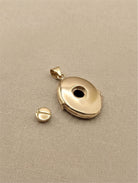 Cara Keepsakes Gold Locket Urns Gold Filigree Oval Locket Urn (14K)