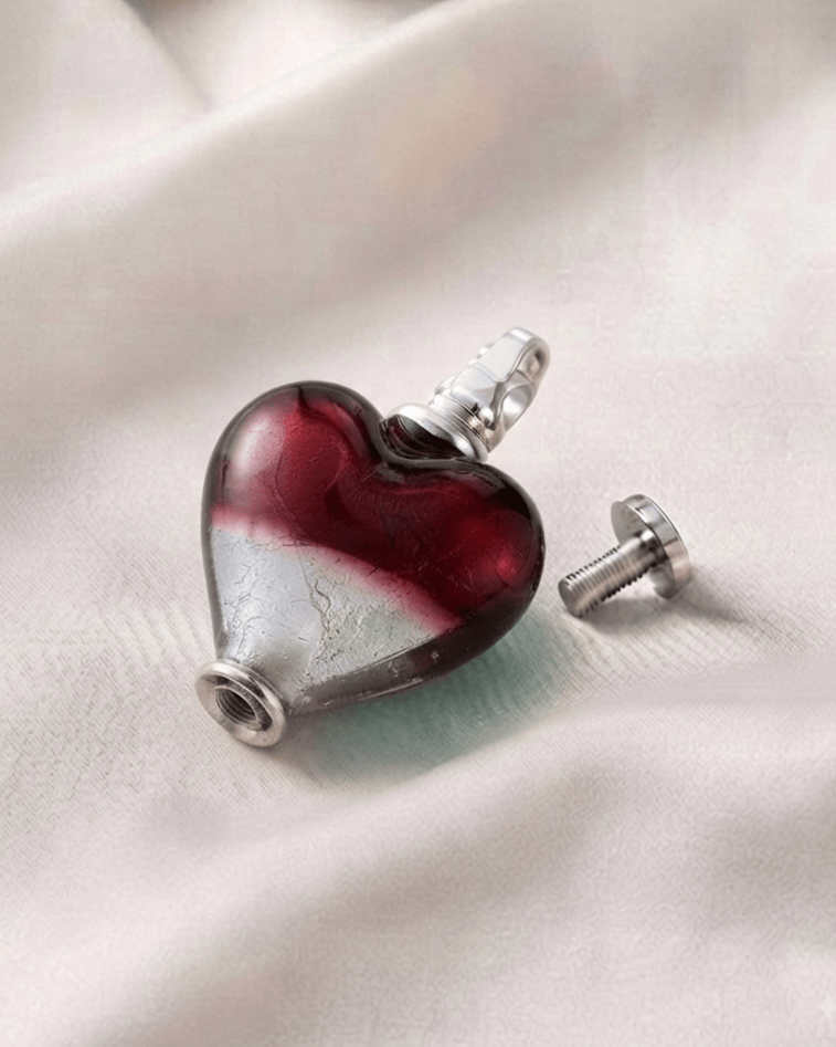 Cara Keepsakes Murano Glass Heart Urns Murano Glass Heart Urn - 'Joyful Hope'