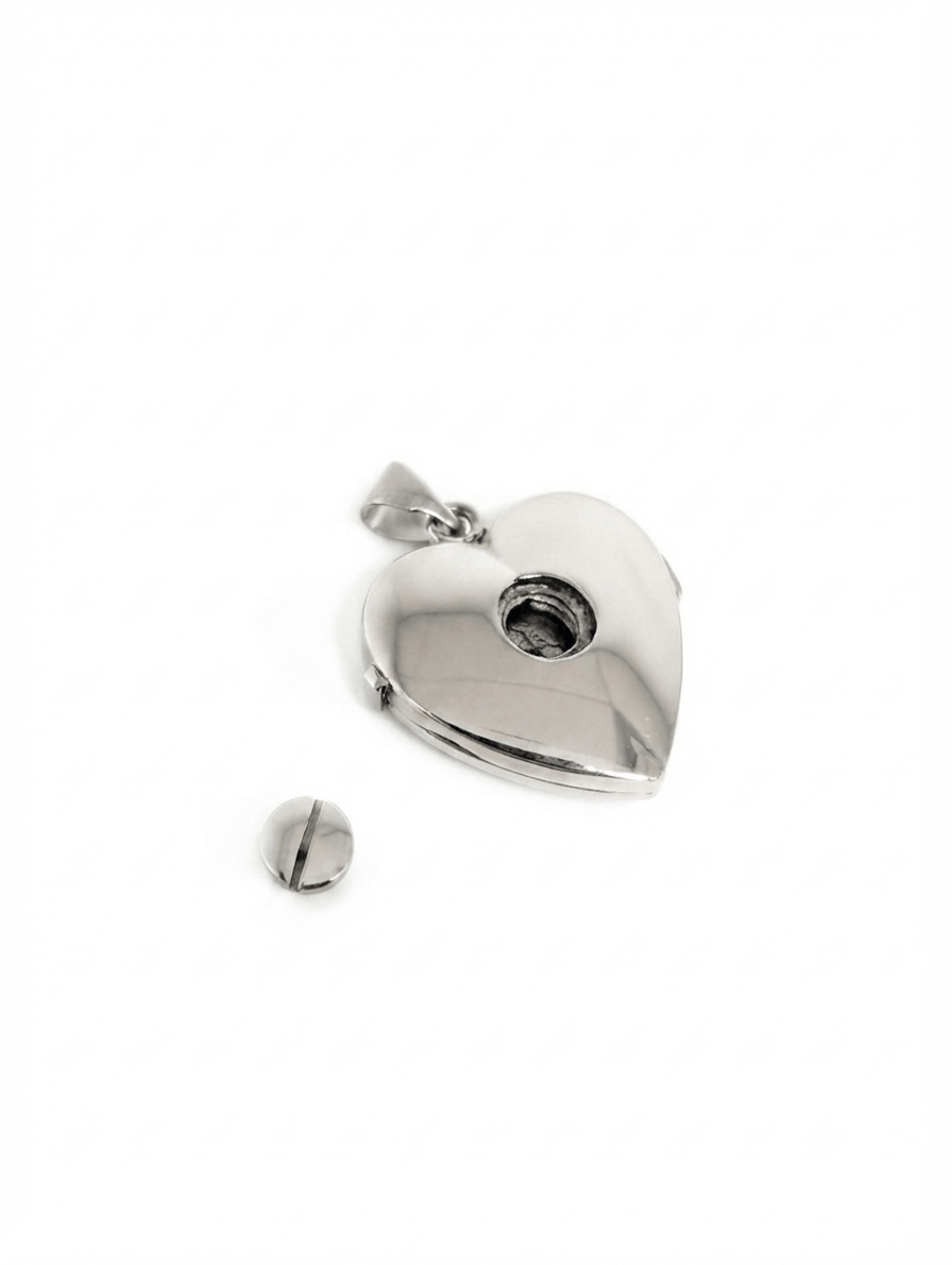Cara Keepsakes Gold Locket Urns White Gold 'Forget Me Not' Locket Urn (14K)