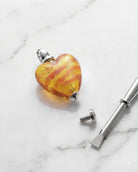 Cara Keepsakes Murano Glass Heart Urns Murano Glass Heart Urn - November