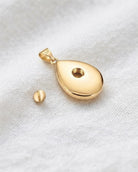 Cara Keepsakes Gold Pendant Urns Gold Teardrop Pendant Urn (10K)