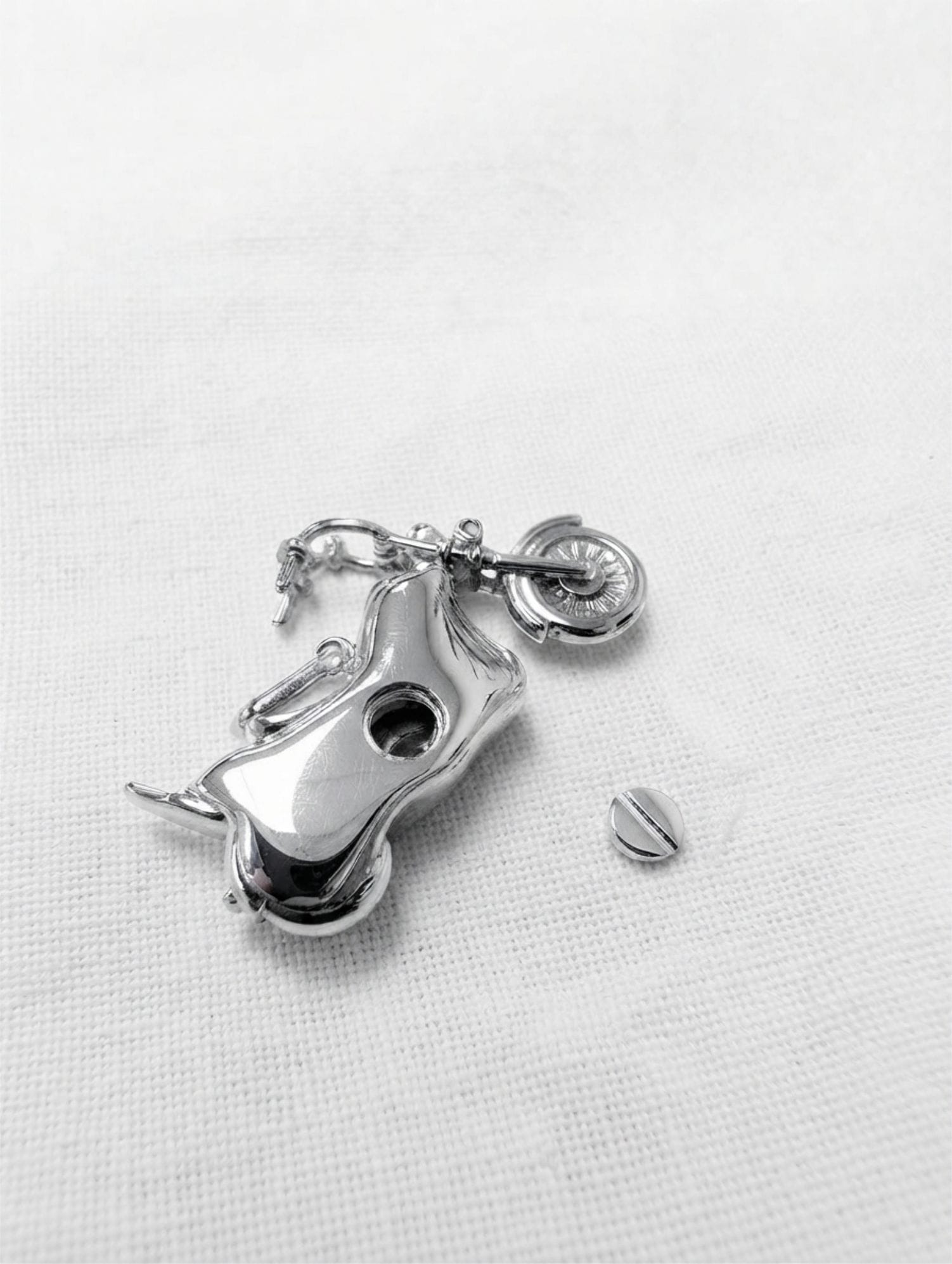 Cara Keepsakes Silver Pendant Urns Motorcycle Pendant Urn