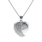 Cara Keepsakes Silver Locket Urns Silver Angel Wing Locket Urn