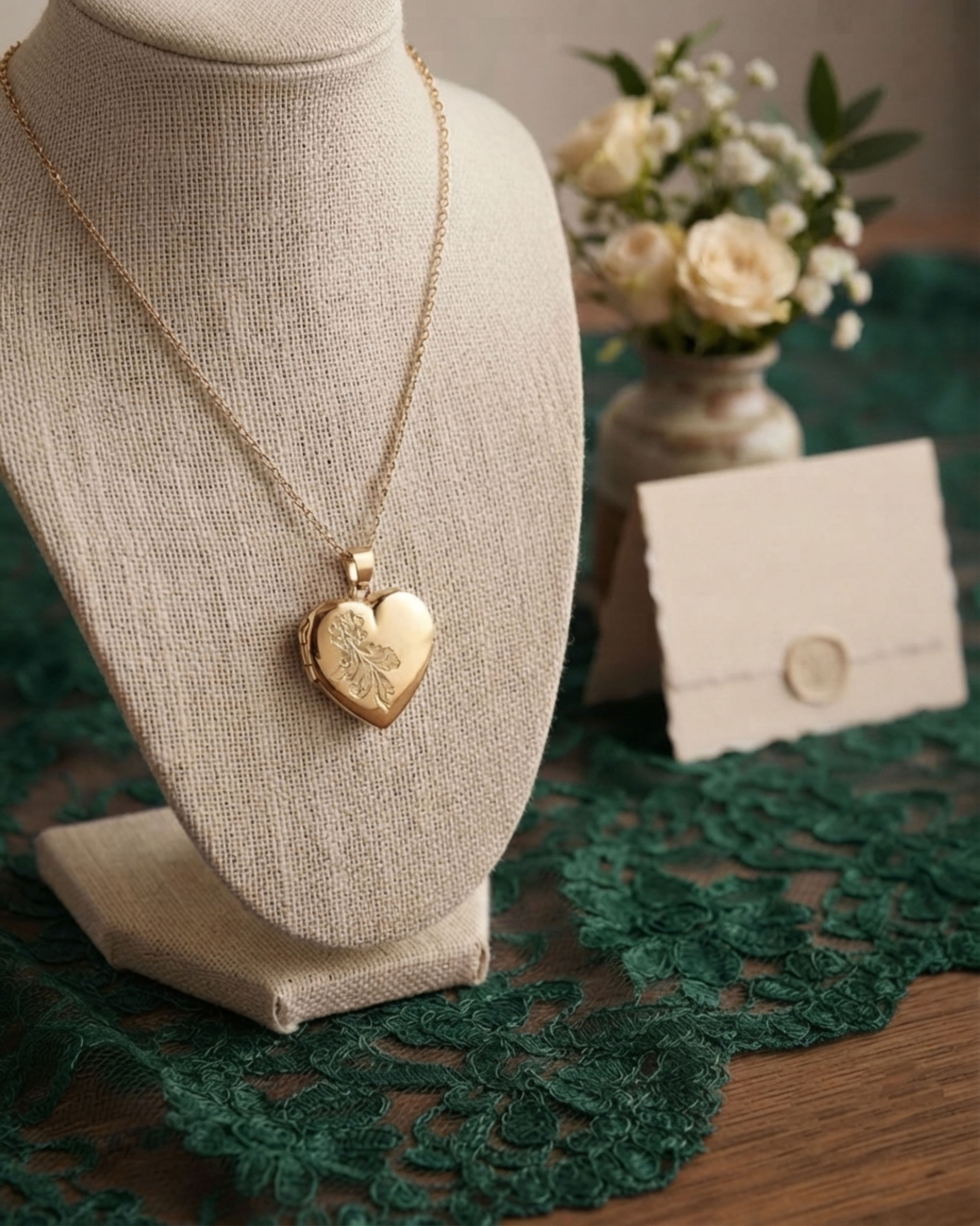 Cara Keepsakes Gold Locket Urns Gold 'Forget Me Not' Locket Urn (10K)