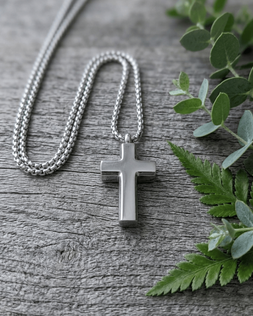 Cara Keepsakes Stainless Steel Stainless Steel Cross Pendant Urn