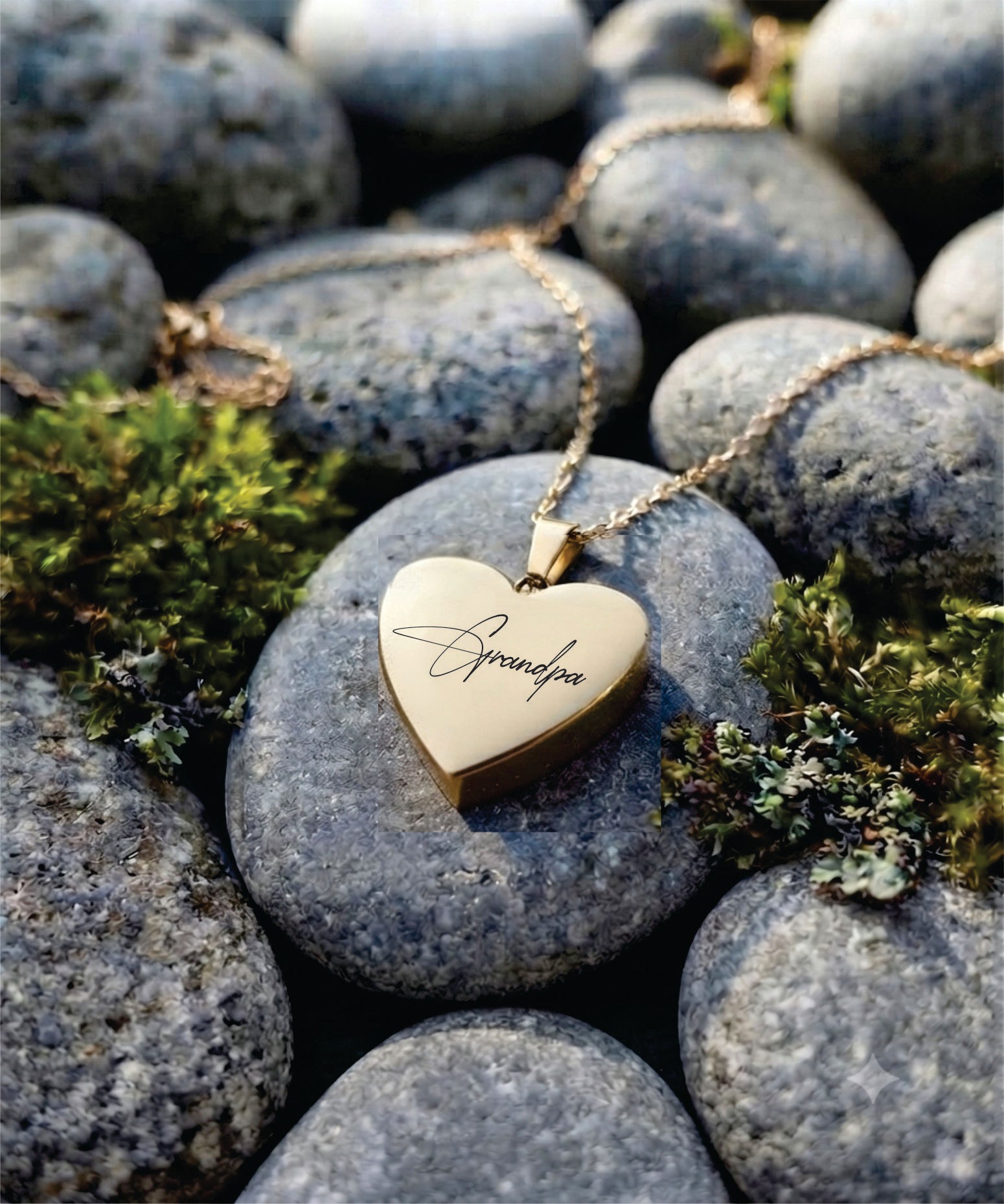 Cara Keepsakes Stainless Steel Gold-Plated Stainless Steel Heart Pendant Urn