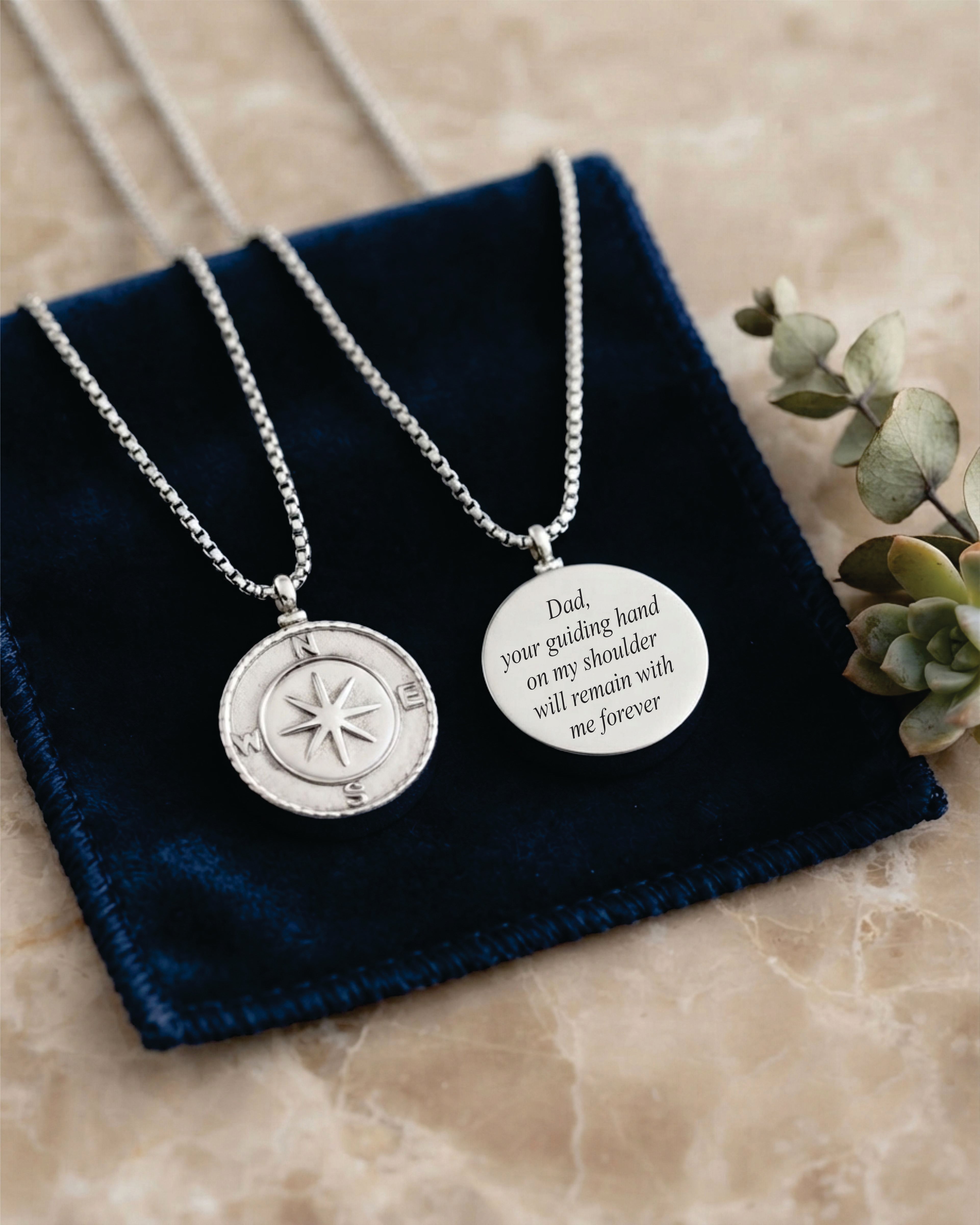 Cara Keepsakes Stainless Steel Large Stainless Steel Compass Urn