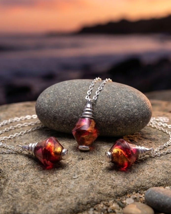 Cara Keepsakes Murano Glass Pendant Urns Murano Glass Pendant Urn - 'Beyond the Sunset'