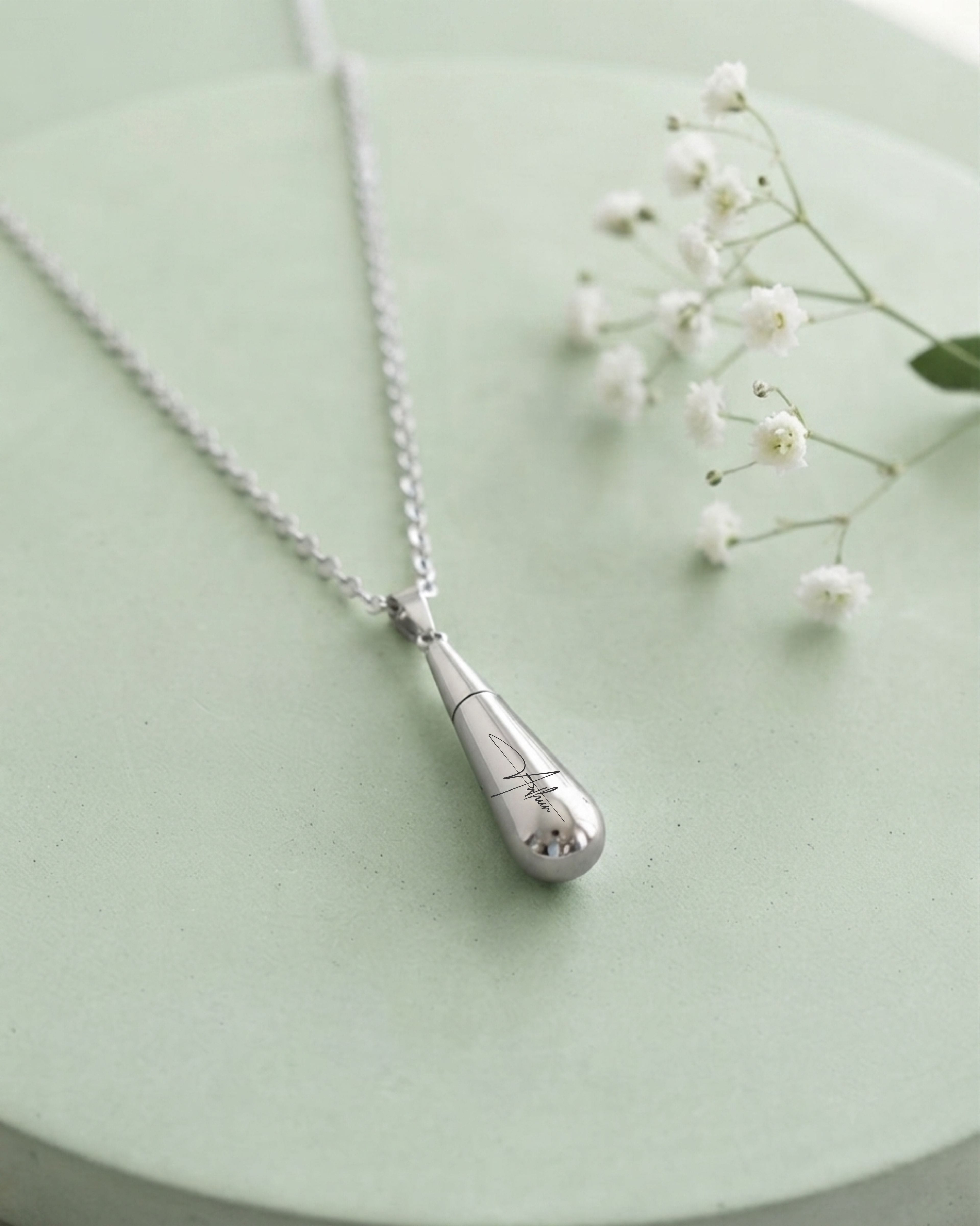 Cara Keepsakes Stainless Steel Stainless Steel Raindrop Urn