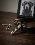 Cara Keepsakes Stainless Steel Stainless Steel Paw Print Cylinder Urn