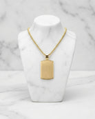 Cara Keepsakes Stainless Steel Gold-Plated Tag Pendant