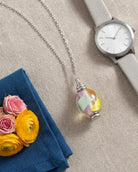 Cara Keepsakes Murano Glass Pendant Urns Murano Glass Pendant Urn - 'Loving Whispers' Olive