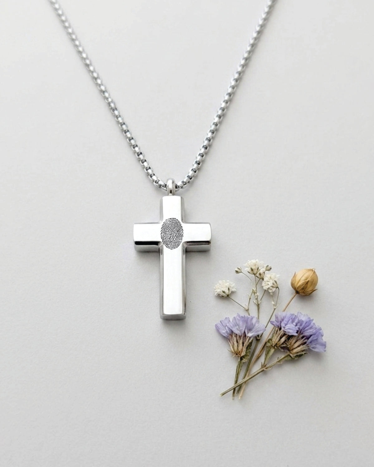 Cara Keepsakes Stainless Steel Stainless Steel Cross Pendant Urn