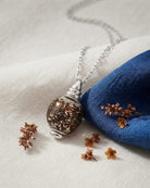 Cara Keepsakes Murano Glass Pendant Urns Murano Glass Pendant Urn - 'Everlasting Embrace' Olive
