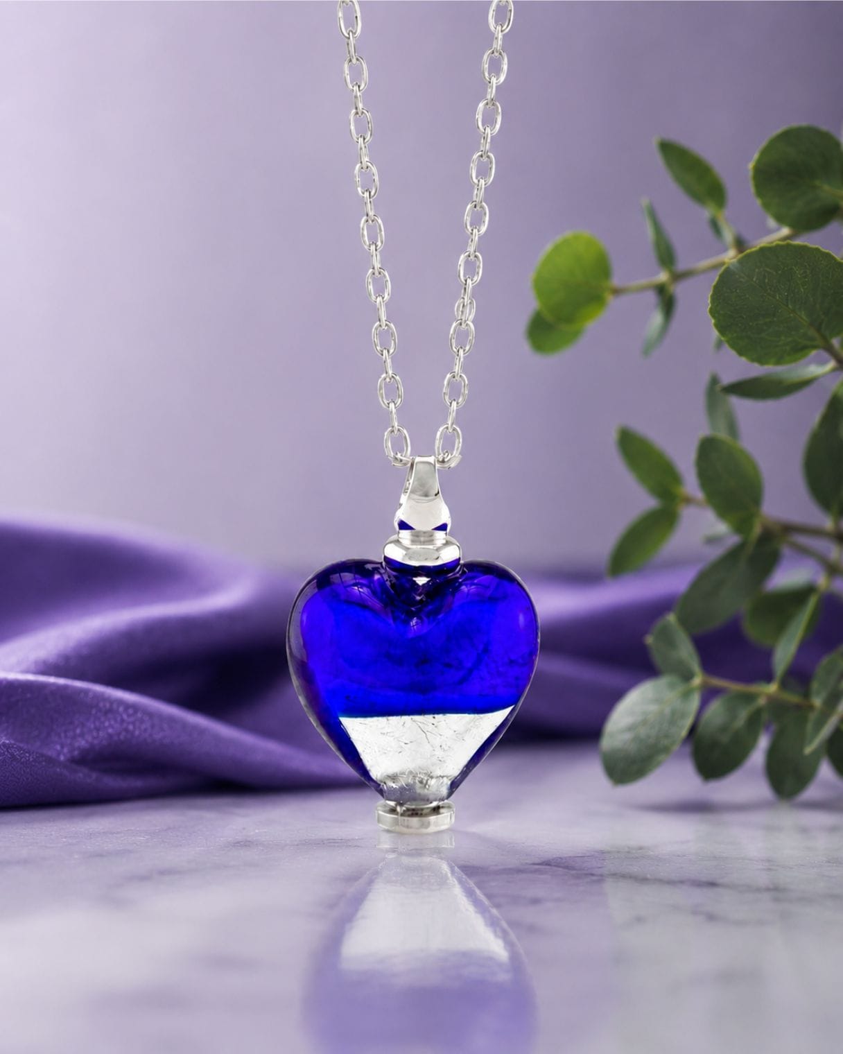 Cara Keepsakes Murano Glass Heart Urns Murano Glass Heart Urn - 'Peace and Harmony'