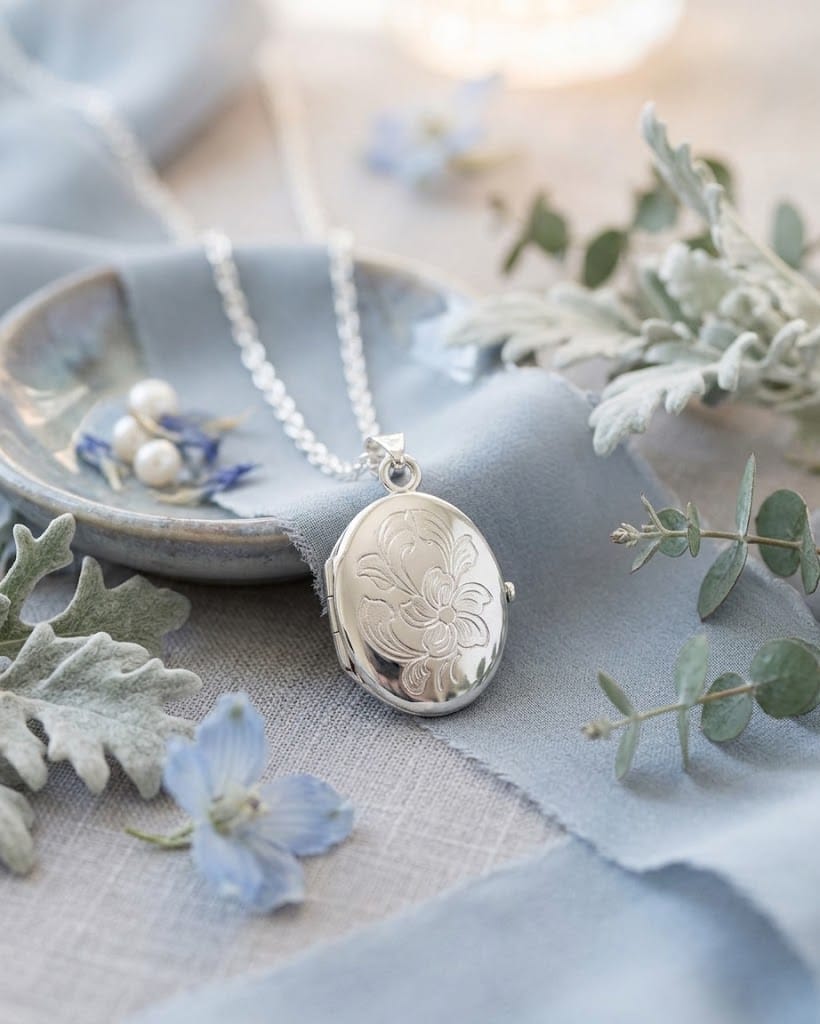 Cara Keepsakes Silver Locket Urns 'Wildflower' Locket Urn