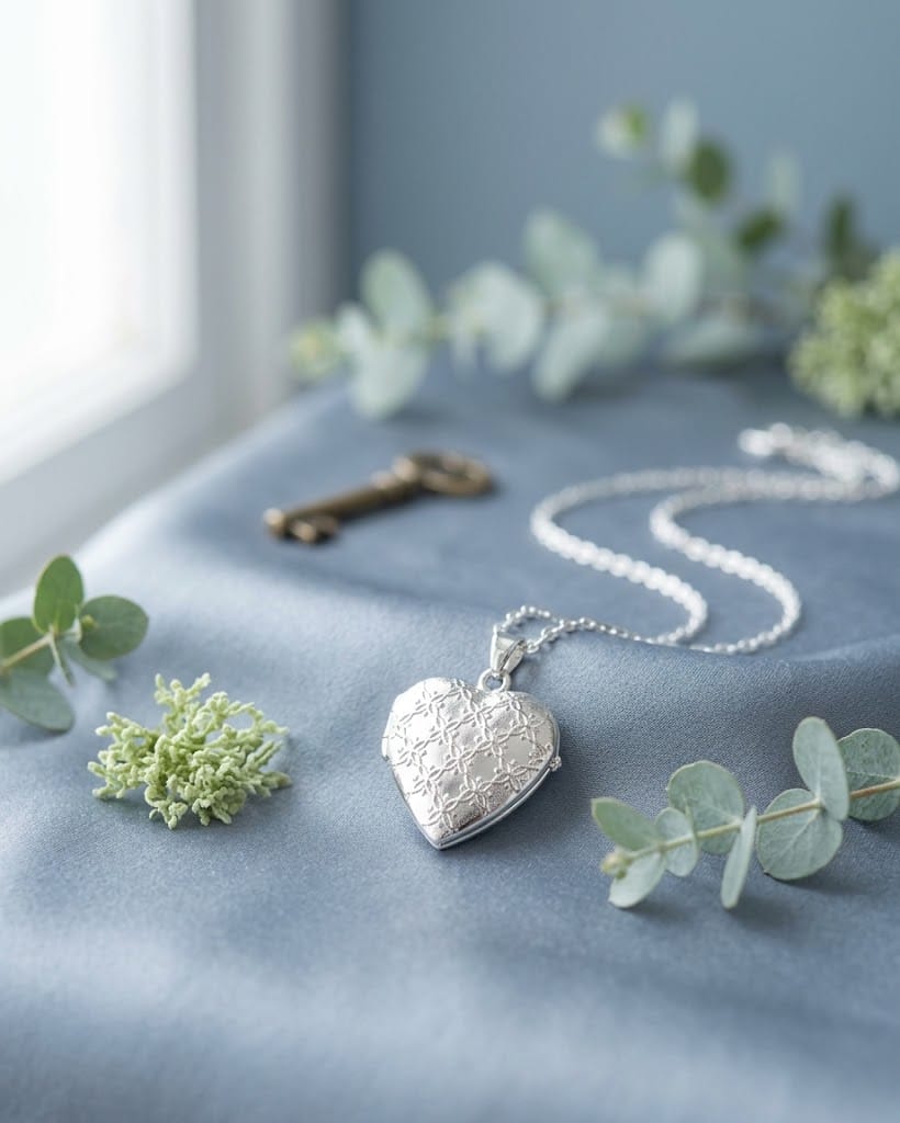 Cara Keepsakes Silver Locket Urns Silver Heart Locket Urn - Diamond Cut