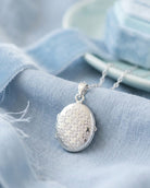 Cara Keepsakes Silver Locket Urns Oval Locket Urn - Diamond Cut