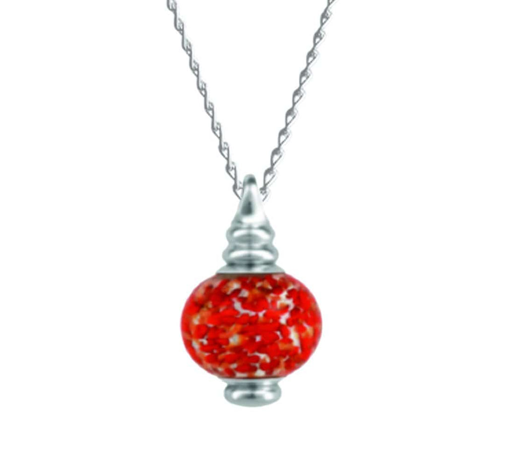 Murano glass necklace urn for cremated remains