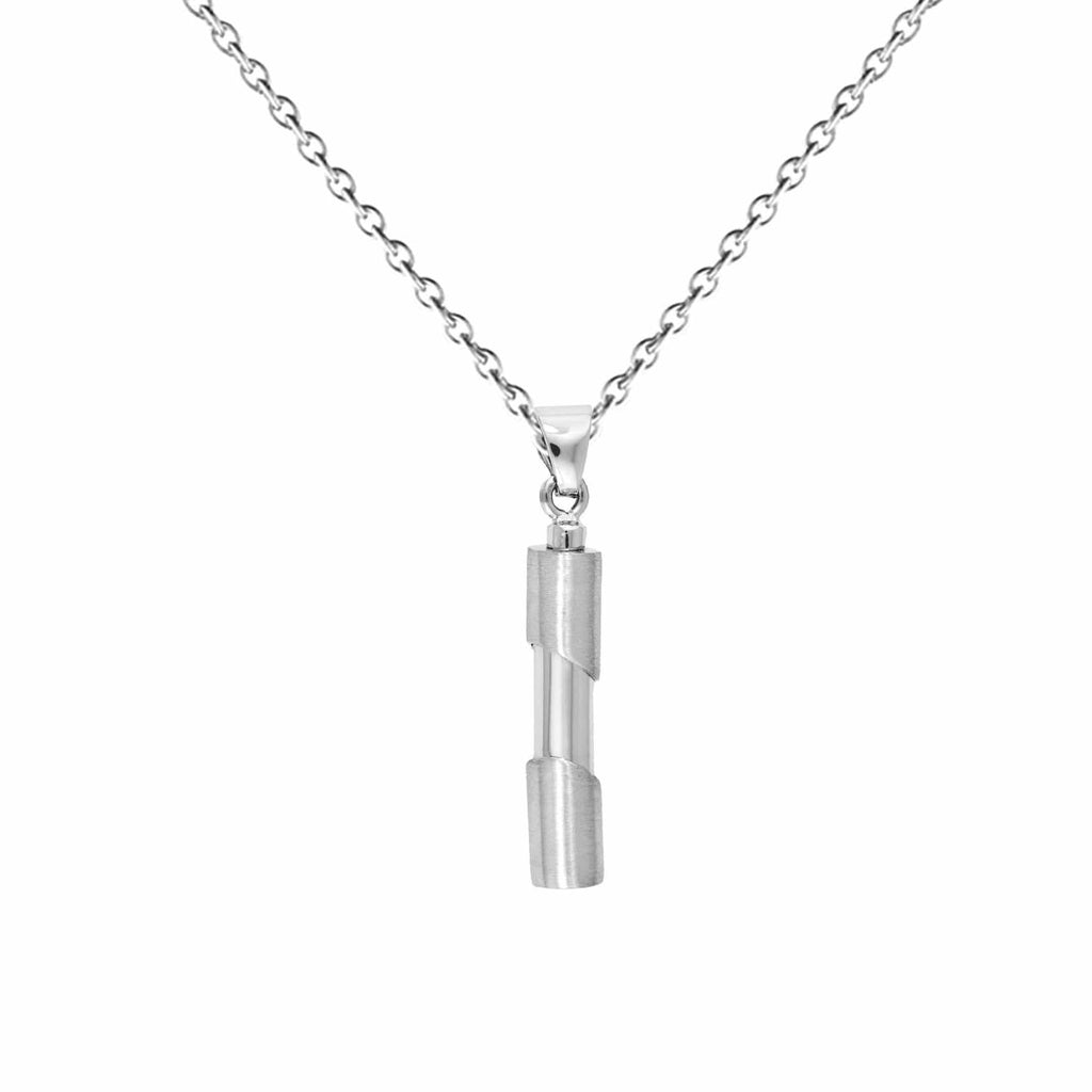 Cara Keepsakes Silver Pendant Urns Cylinder Pendant Urn