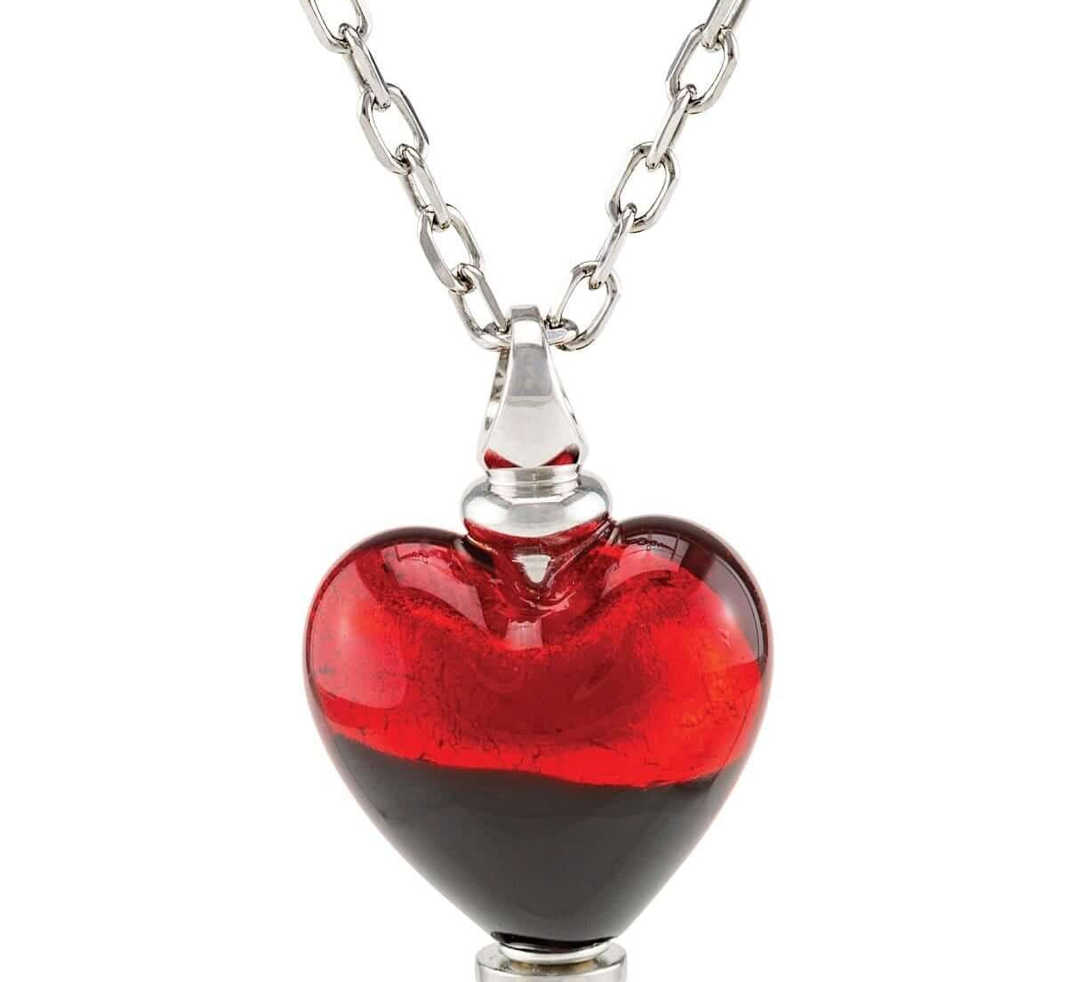 Cara Keepsakes Murano Glass Heart Urn - 'Everlasting Love'