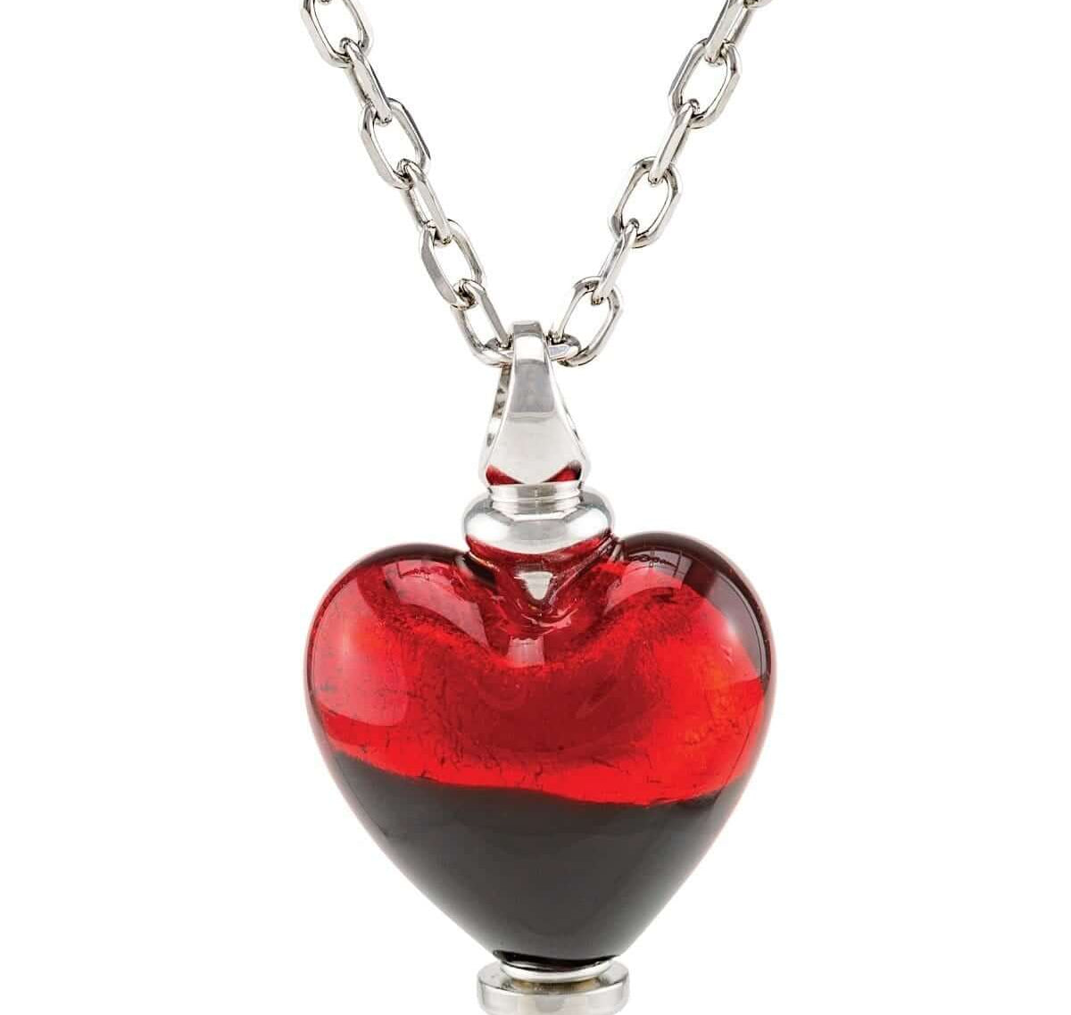 Cara Keepsakes Murano Glass Heart Urn - 'Everlasting Love'
